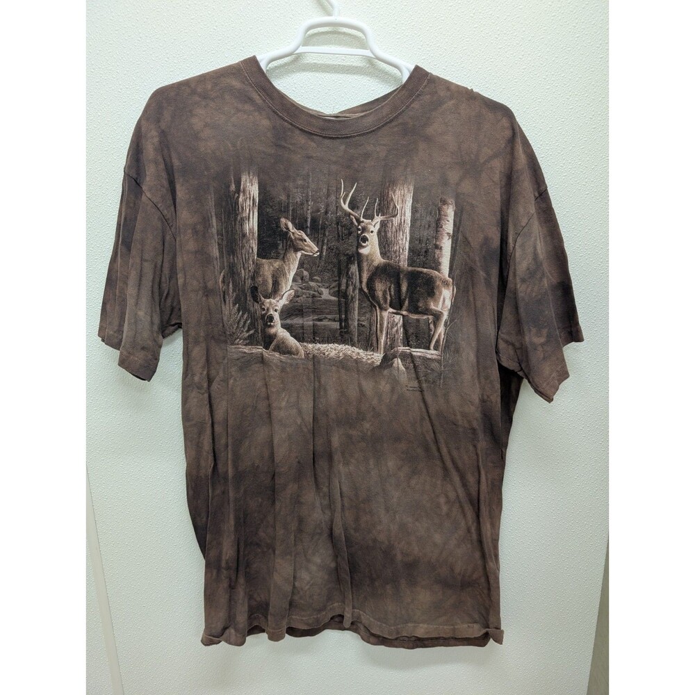 The Mountain 2xl Deer Broken Silence Buck Whitetail Nature Cotton Shirt Tie Dye